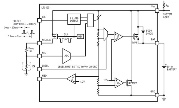 LTC4071 battery charger system